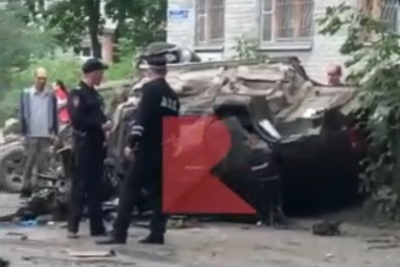 В Рязани в посёлке Приокском автомобиль развалился после ДТП